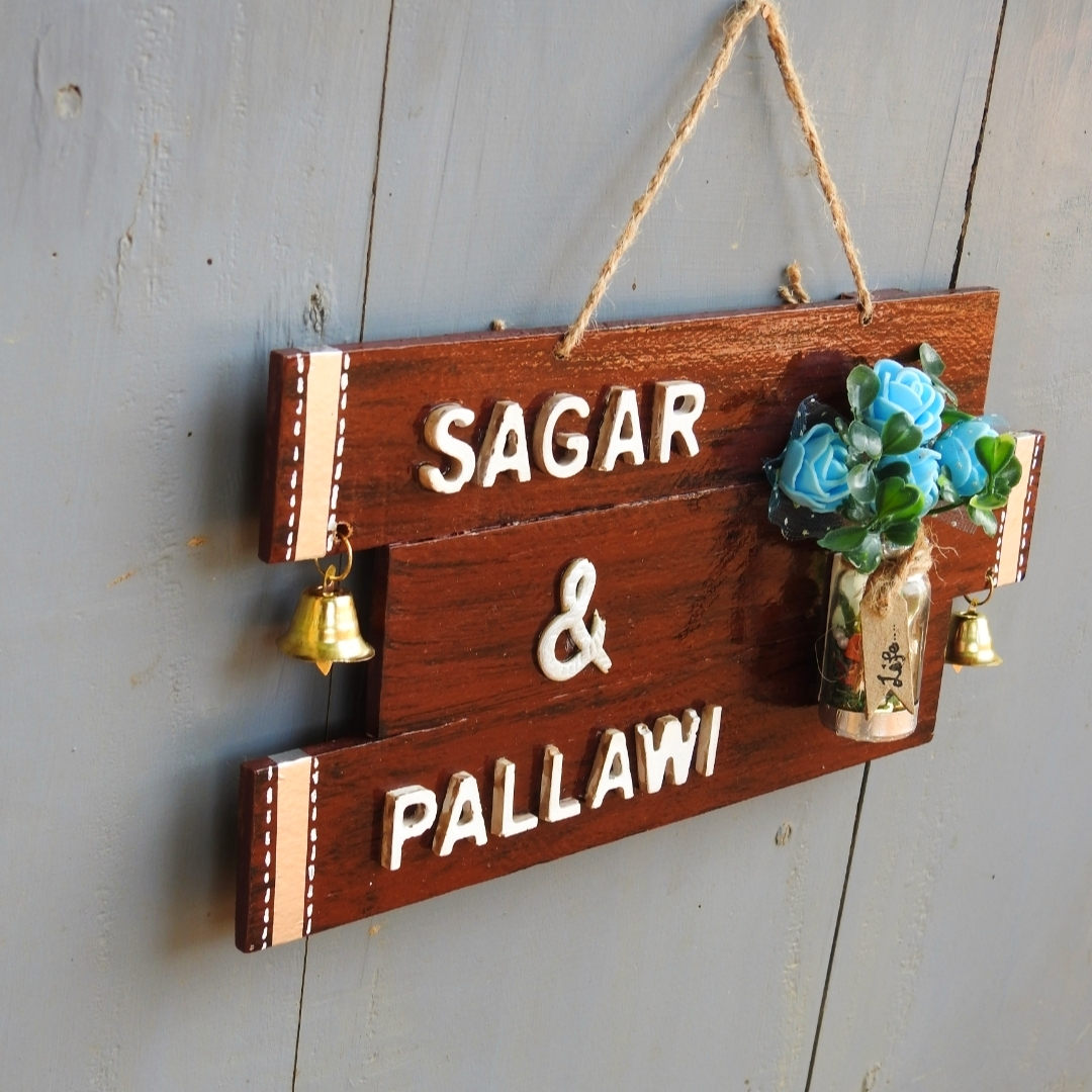 name plate wooden