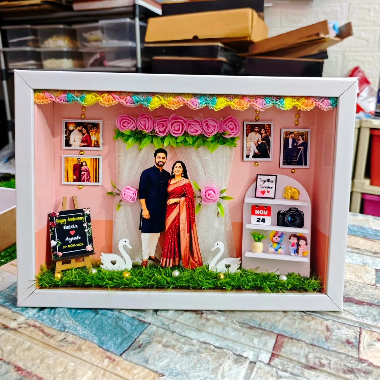 customized 3d miniature photo frame