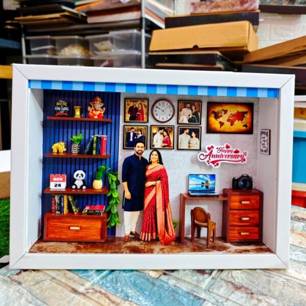 Personalized 3D Miniature Photo Frame Shadow Box Gift