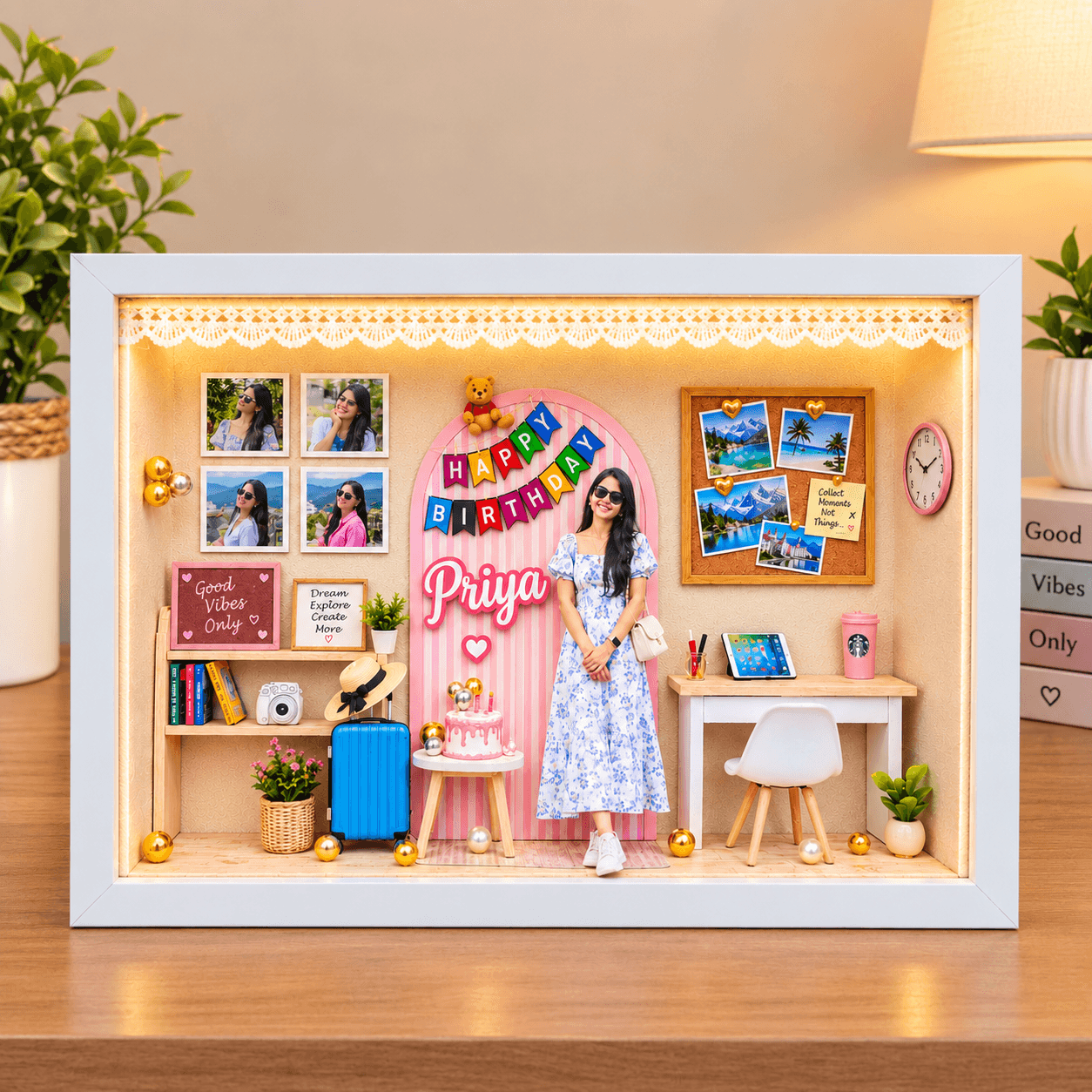 3D MINIATURE PHOTO FRAME BIRTHDAY SHADOW BOX 1