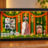 3D Miniature Wedding Photo Frame Shadow Box with LED Light | 38×21 cm %count(title) - 3D-MINIATURE-PHOTO-FRAME