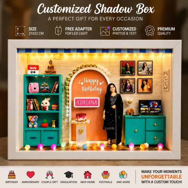 Personalized 3D Miniature Photo Frame Shadow Box Gift (5)